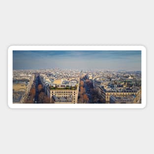 Aerial Paris cityscape Sticker